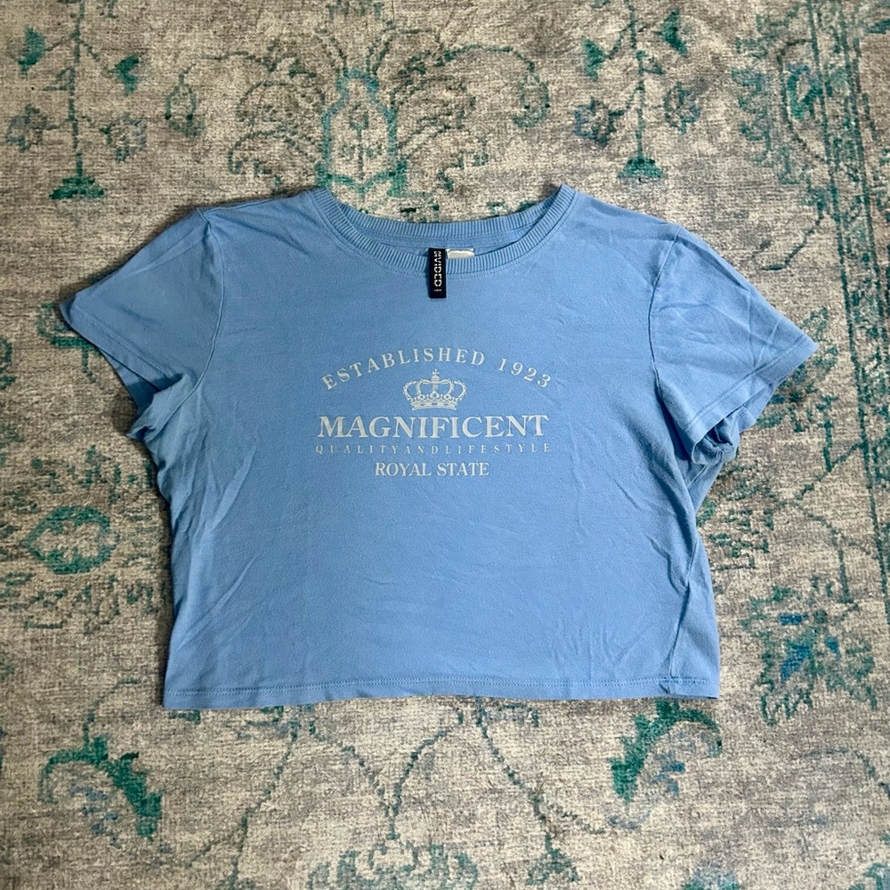 H&M Light Blue Crop Top